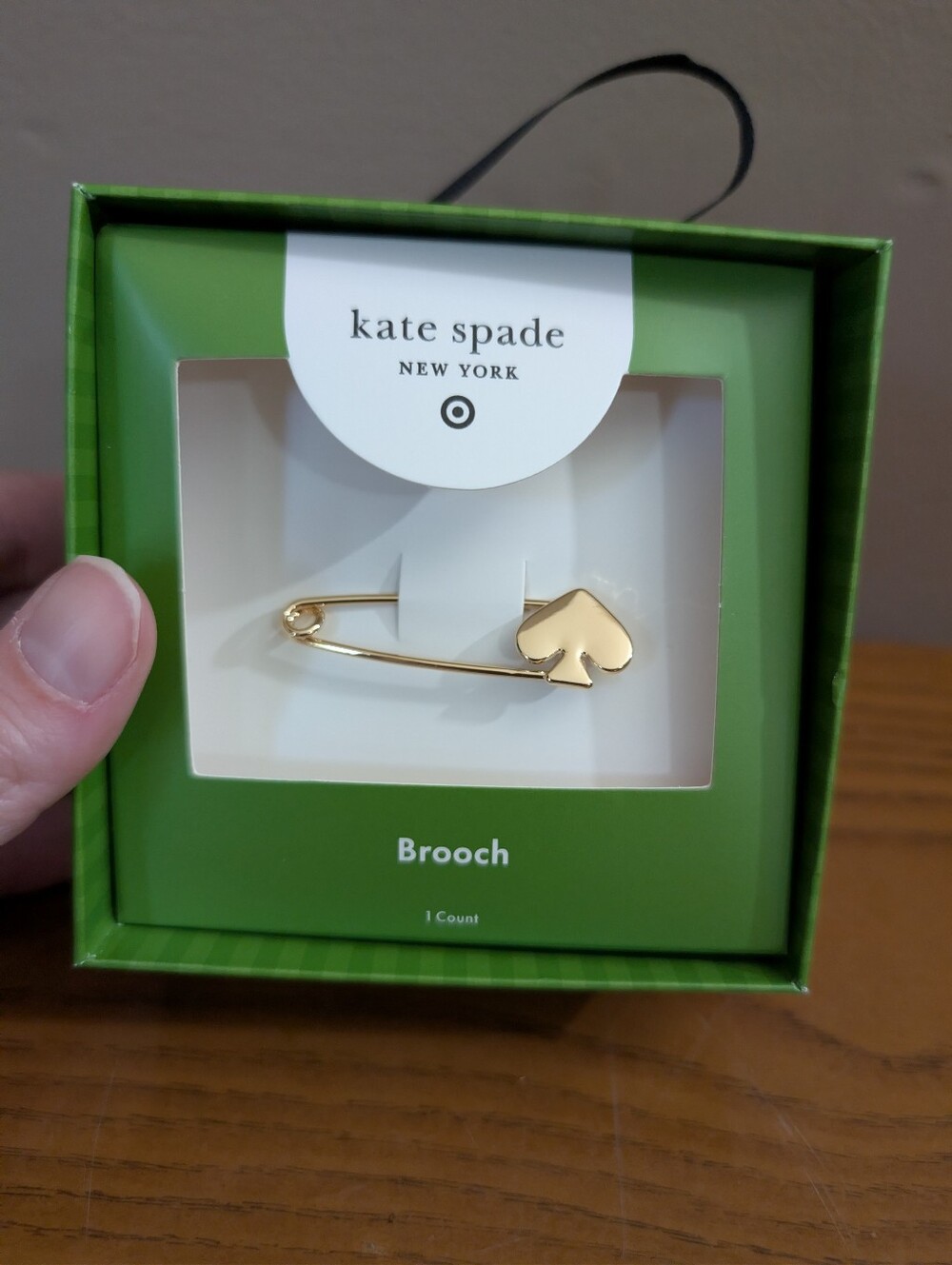 Kate Spade Brooch Gold Safety Pin Brooch Preppy Kate Spade New York x Target